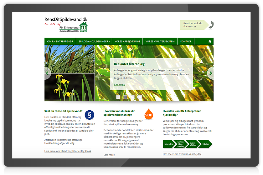 rensditspildevand.dk site create de inovativ - varianta desktop
